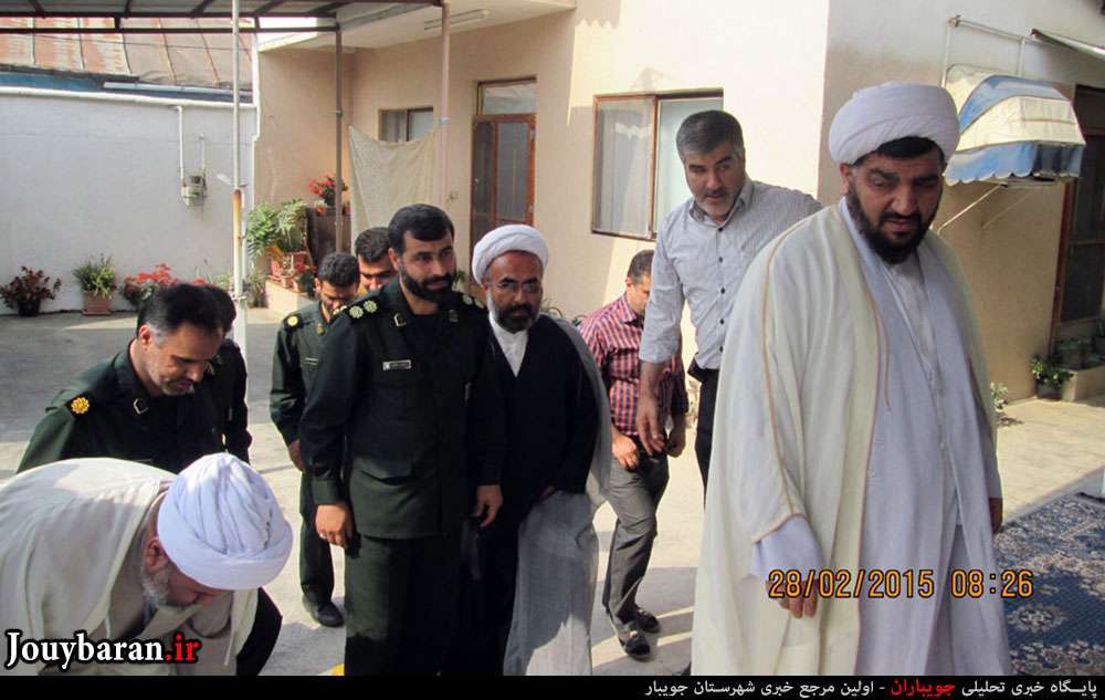 عیادت پاسداران و مسئولان شهرستان جویبار از روحانی مبارز و انقلابی