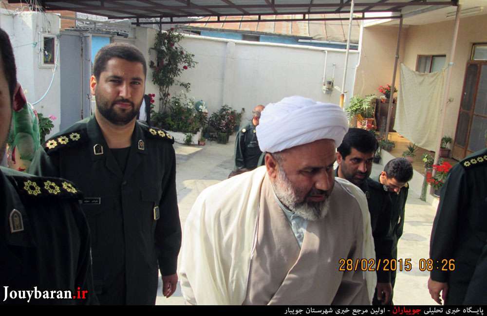 عیادت پاسداران و مسئولان شهرستان جویبار از روحانی مبارز و انقلابی