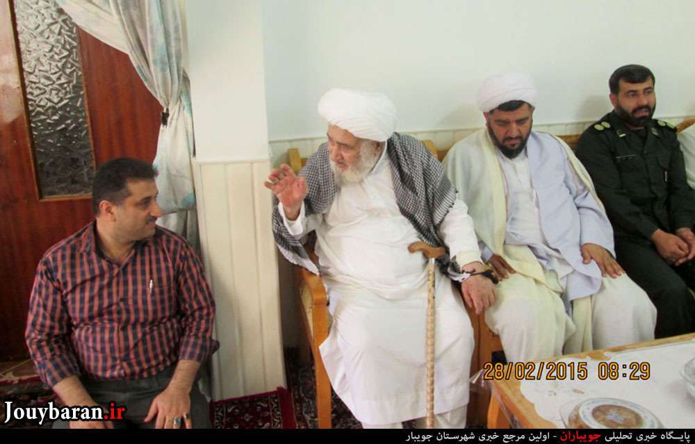 عیادت پاسداران و مسئولان شهرستان جویبار از روحانی مبارز و انقلابی