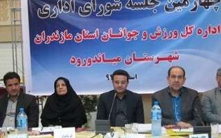 برگزاری جلسه شورای اداری ورزش استان در میاندورود