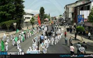 گزارش تصویری حضور سازمان یافته و پرشور رزمی کاران در راهپیمایی روز قدس در غرب مازندران