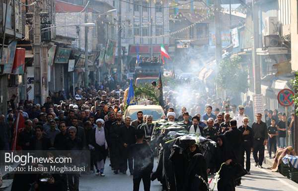تشییع 9 شهید خوشنام در سوادکوه