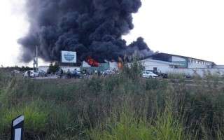 آتش‌سوزی گسترده در کارخانه سبدسازی منطقه گهرباران/ حریق مهار شد