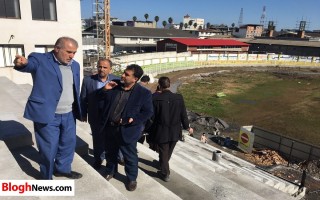 بازدید رئیس بسیج سازندگی مازندران از ورزشگاه هفتم‌تیر بابل + تصاویر