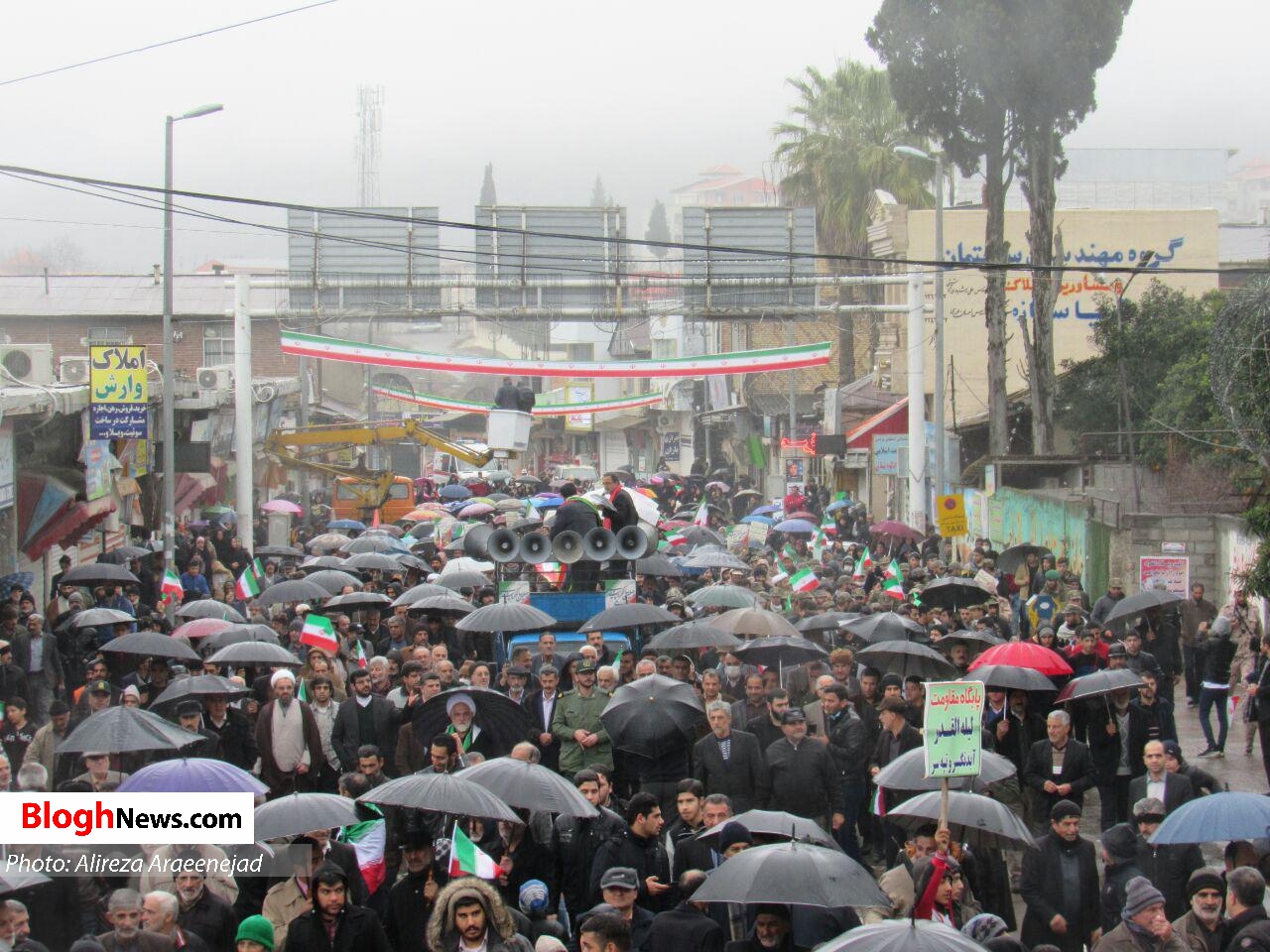 شکوه حضور مردم سوادکوه‌شمالی در راهپیمایی 22 بهمن