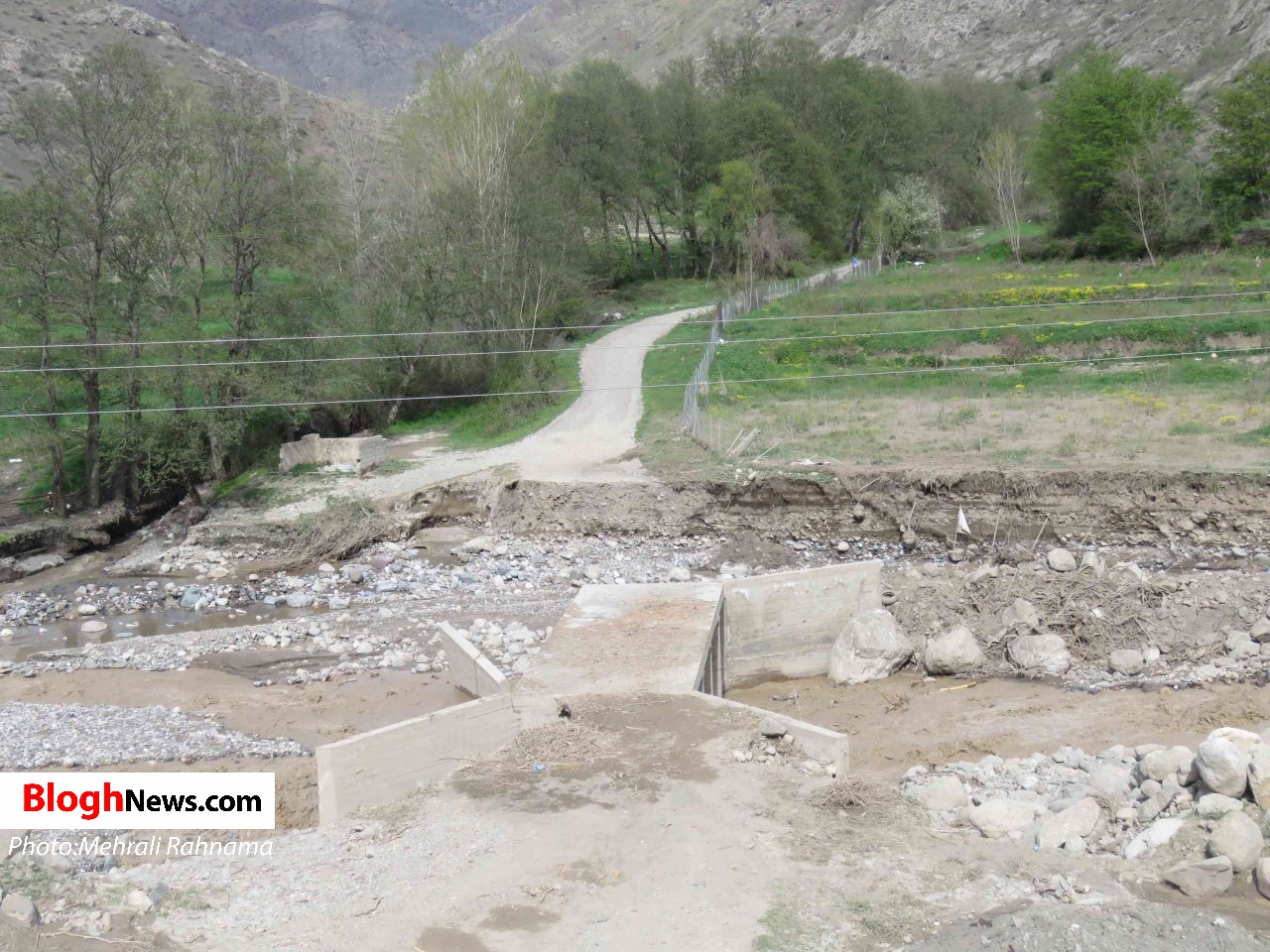 خسارت سیل به راه‌های روستایی در سوادکوه
