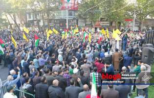 تجمع مردم ساری در محکومیت جنایات رژیم صهیونیستی