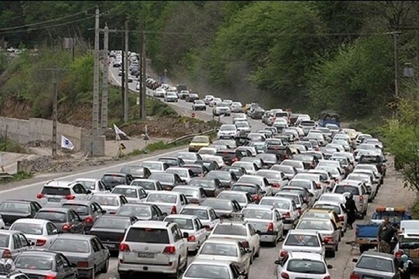 ترافیک سنگین در محور کرج چالوس