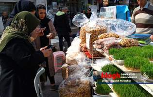 حال و هوای بازار شب عید در نوشهر