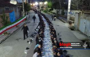 بزرگ‌ترین ضیافت افطاری خیابانی در مازندران