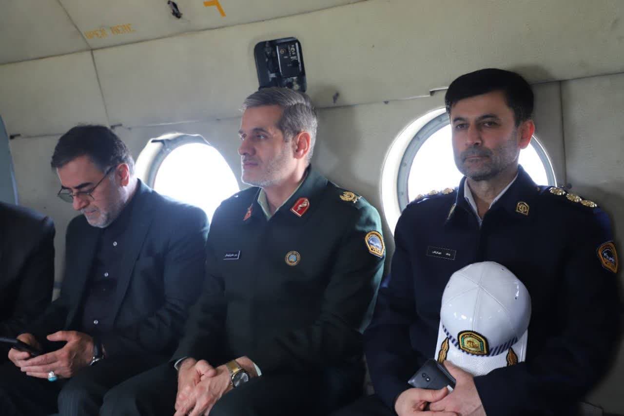 بازدید هوایی استاندار مازندران از محورهای مواصلاتی+ فیلم
