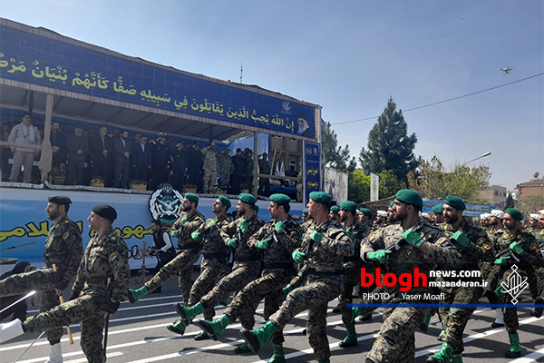 مراسم رژه روز ارتش در مرکز مازندران