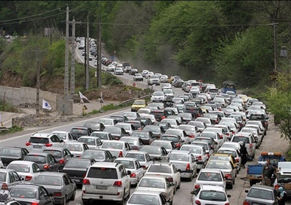 ترافیک سنگین در مبادی خروجی محورهای مازندران