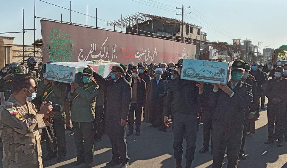 استقبال از 2 شهید گمنام دفاع مقدس در نوشهر