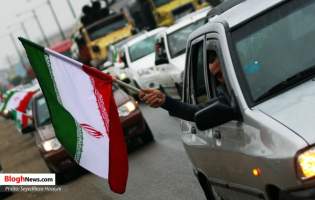 تصاویر/ حضور مردم انقلابی قائم‌شهر در راهپیمایی خودرویی ۲۲ بهمن