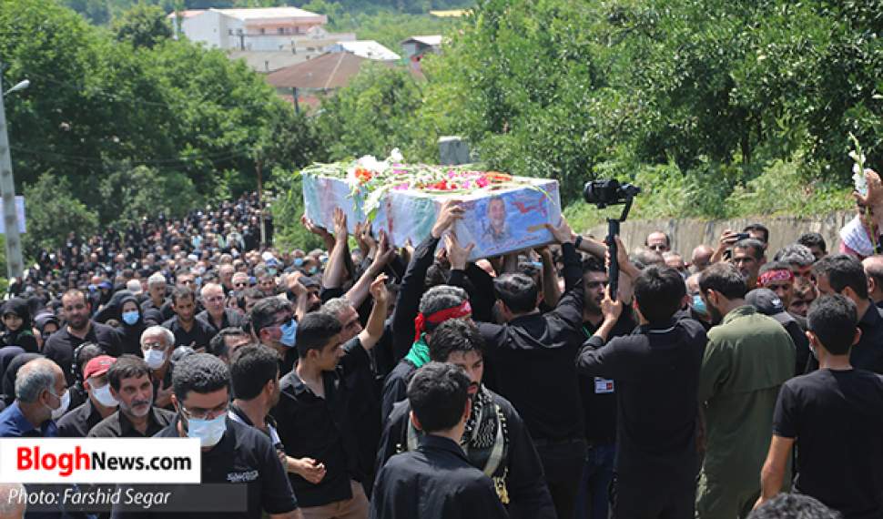 کلیپ | تشییع و تدفین شهید مدافع حرم «مصطفی تاش موسی» در رامسر