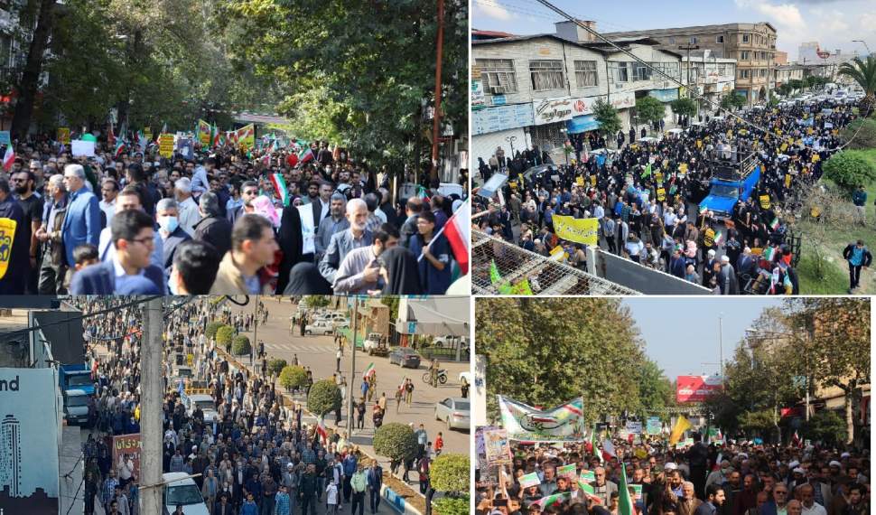 حضور پرشور مردم مازندران در راهپیمایی یوم‌الله «13آبان»