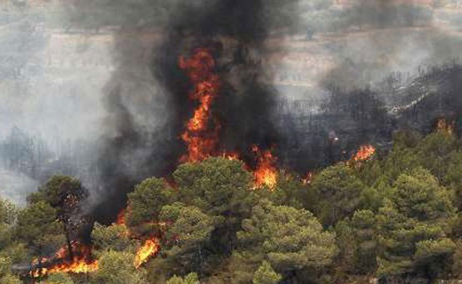 آتش در دل جنگل‌های شهیدآباد بهشهر و الندان ساری