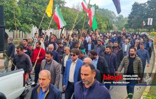 راهپیمایی مردم رامسر در محکومیت جنایت تروریستی کرمان